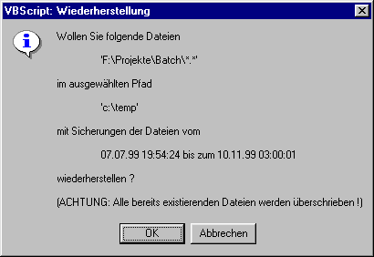 WSH Backup Skript: Wiederherstellung